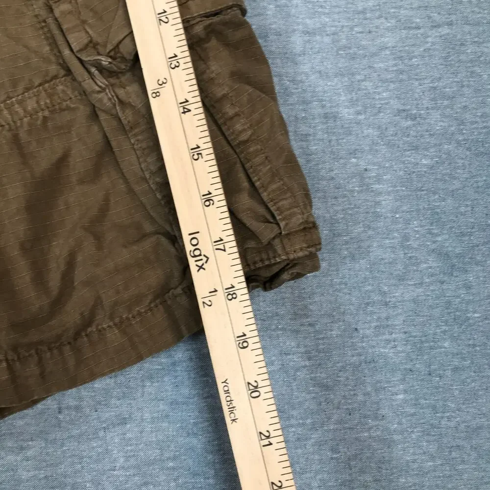 American Eagle Men 29 Classic Cargo Short Khaki Cotton Twill Flap Pocket Y2K BU2